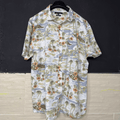 Peacocks Hawaiian Shirt Regular Fit XL - Funkify