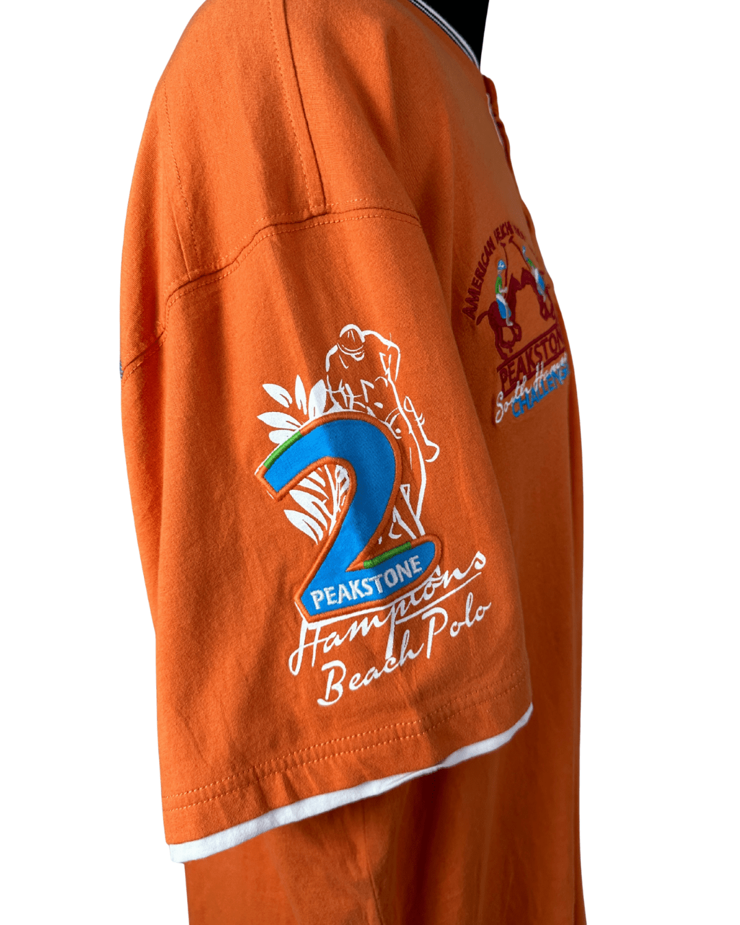 Peakstone American Beach Polo Tour Henley - Funkify