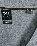 Pedro Del Hierro Gray Silk Blend Cardigan - Large - Funkify