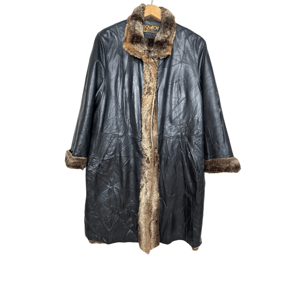 Pelleteria Lluís Campoy Fur - lined Leather Coat XL - Funkify