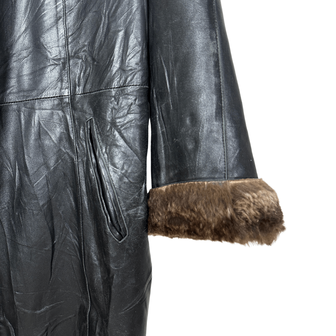 Pelleteria Lluís Campoy Fur - lined Leather Coat XL - Funkify