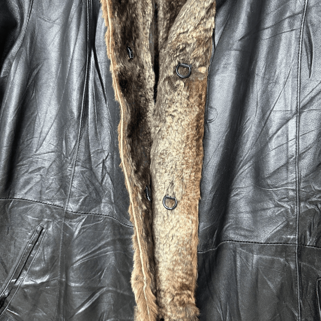 Pelleteria Lluís Campoy Fur - lined Leather Coat XL - Funkify
