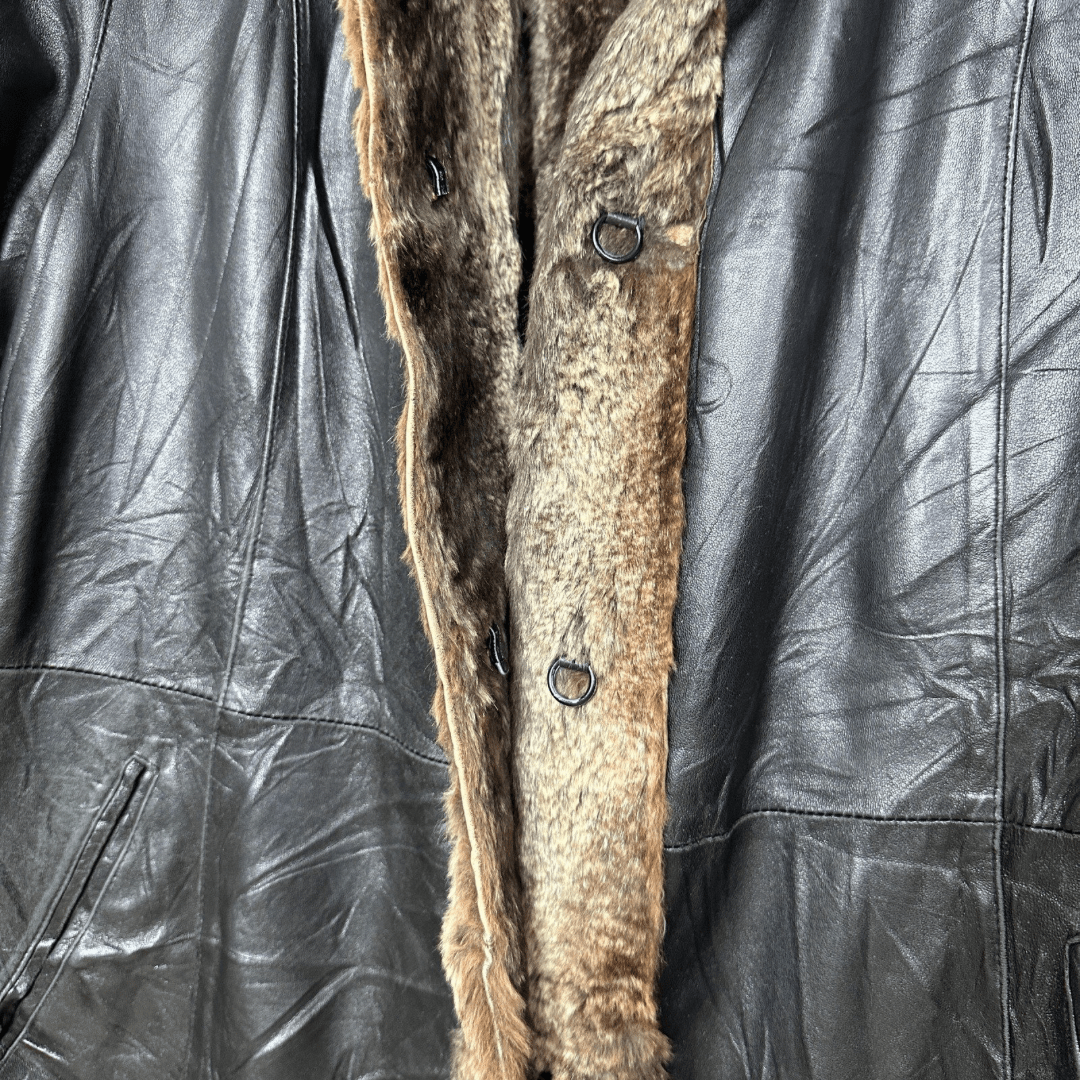 Pelleteria Lluís Campoy Fur - lined Leather Coat XL - Funkify