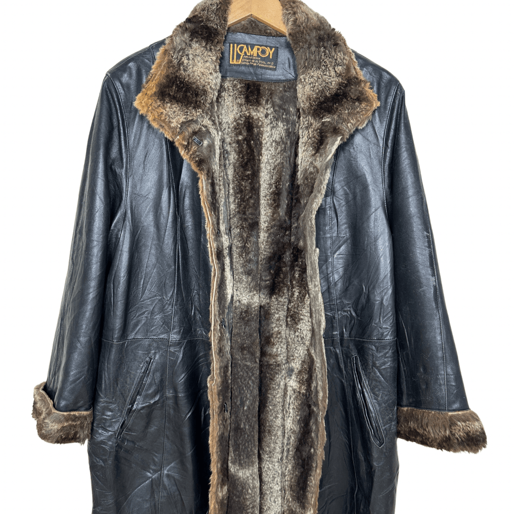 Pelleteria Lluís Campoy Fur - lined Leather Coat XL - Funkify