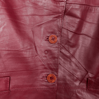 Persanz Red Genuine Leather Women's Jacket Medium - Funkify