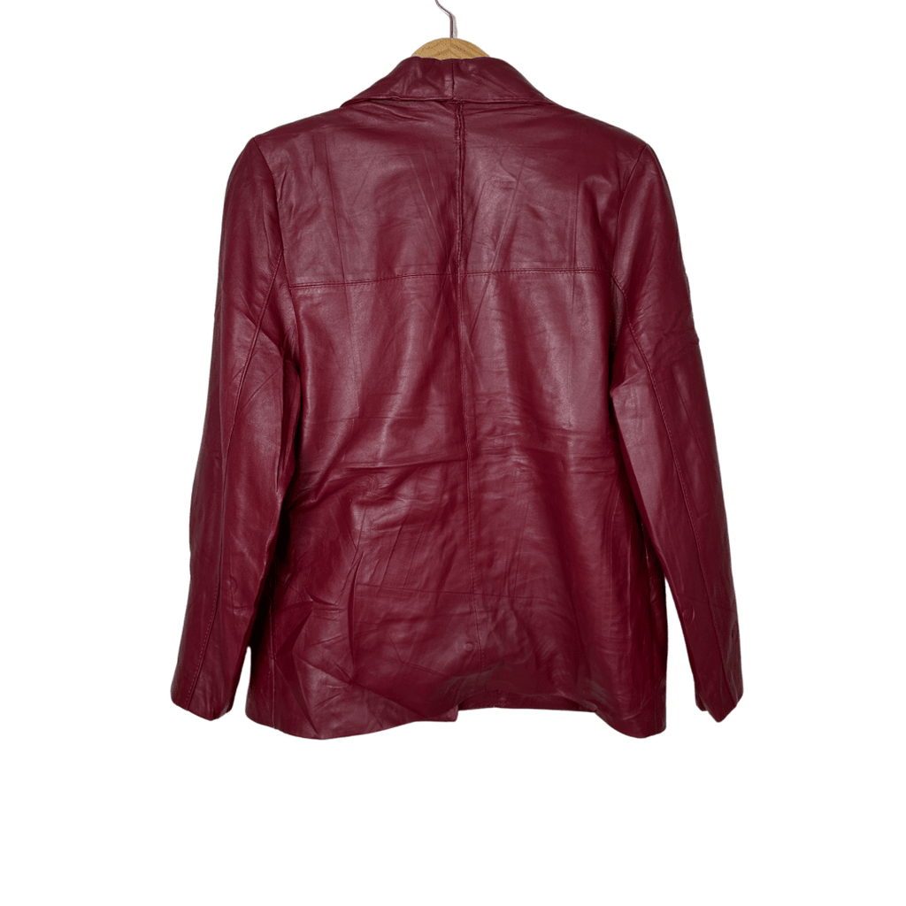 Persanz Red Genuine Leather Women's Jacket Medium - Funkify