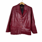 Persanz Red Genuine Leather Women's Jacket Medium - Funkify