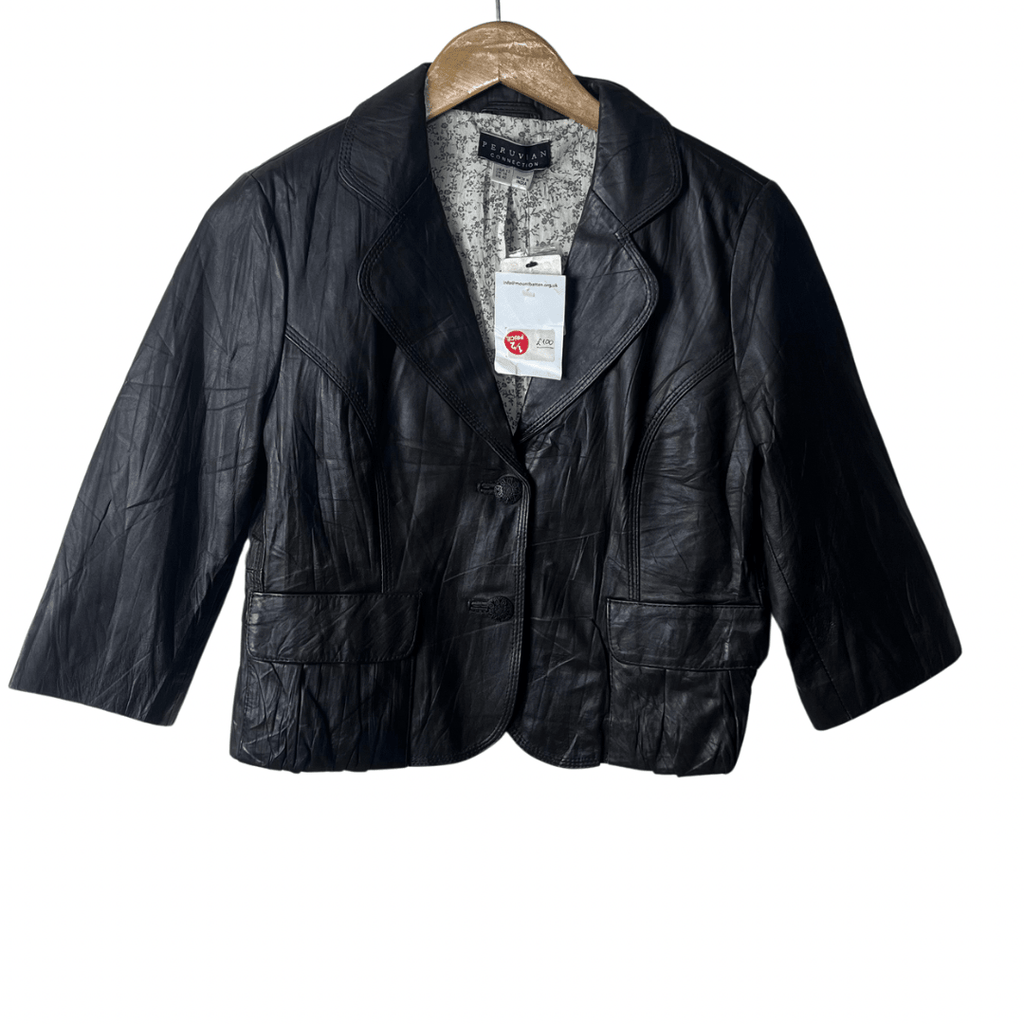 Peruvian Connection genuine leather women's jacket, size small