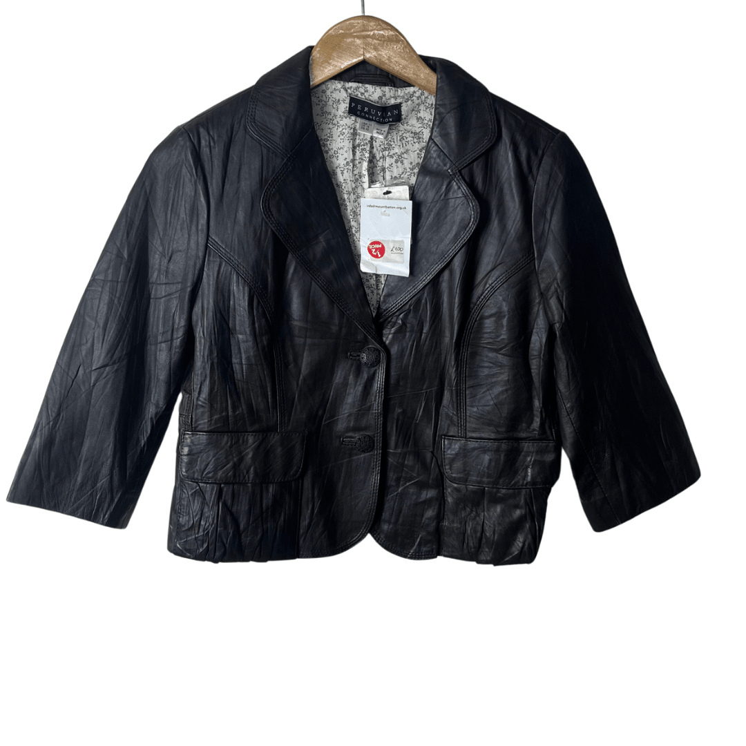 Peruvian Connection Genuine Leather Women's Jacket Small - Funkify