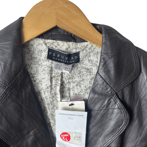 Peruvian Connection genuine leather women's jacket, size small