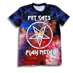 Pet Cats Play Metal Tee - Funkify