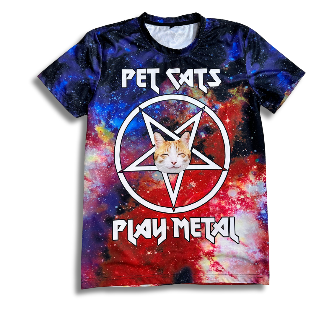 Pet Cats Play Metal Tee - Funkify