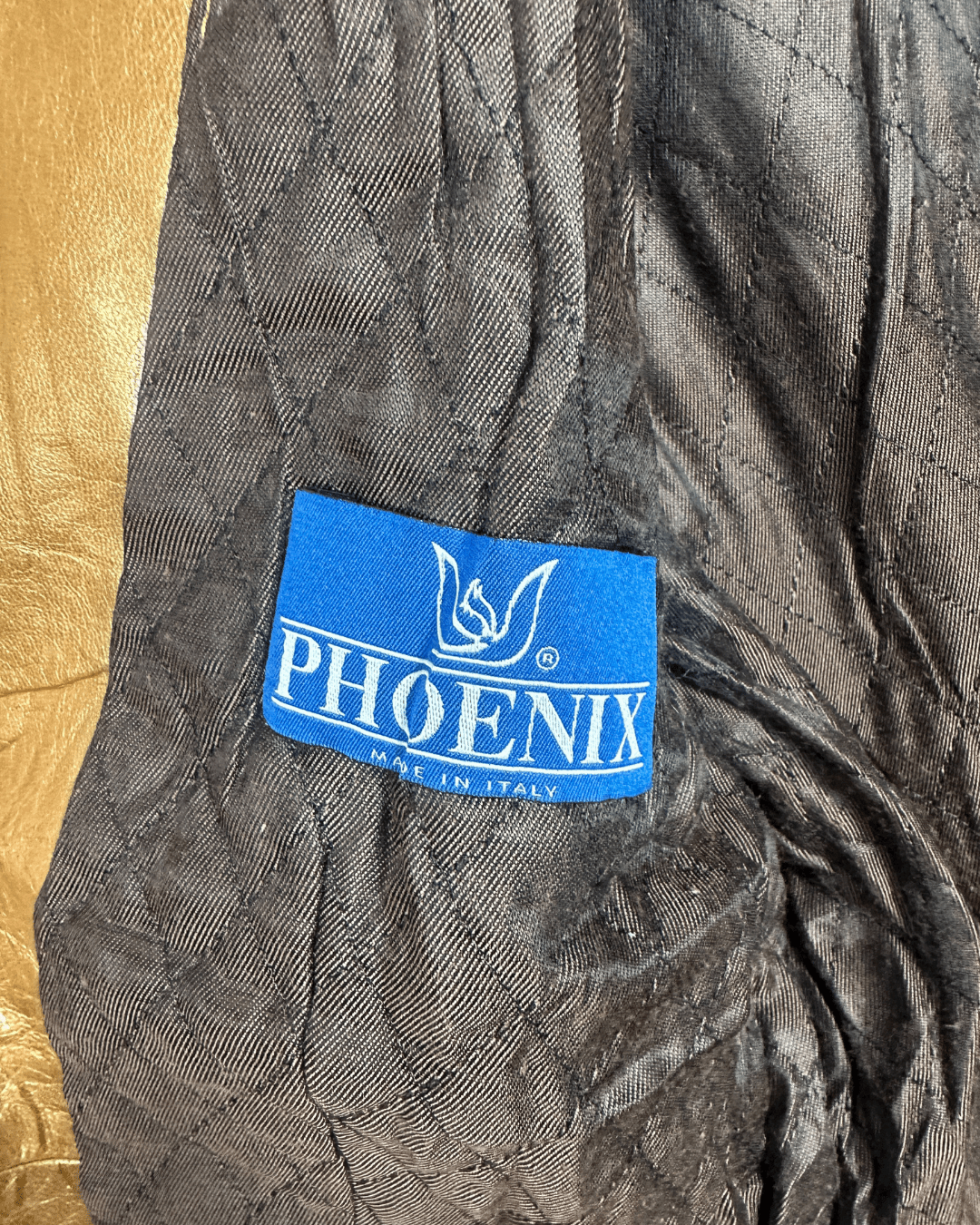 Phoenix Metallic Gold Genuine Leather Women's Jacket - Funkify