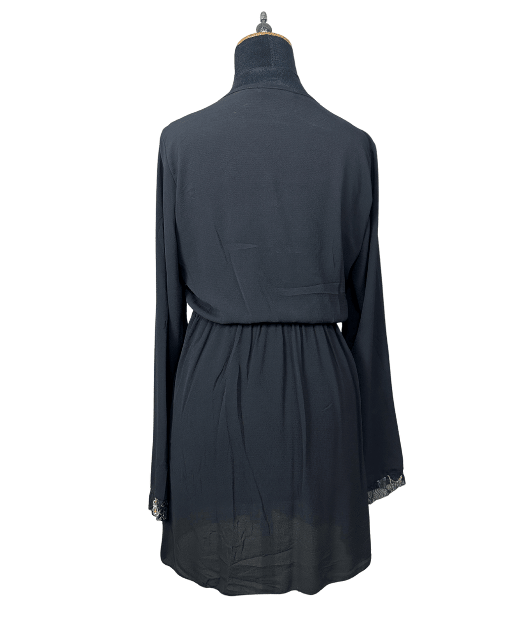 Piazza Italia Embroidered Mesh Overlay Dress - Funkify