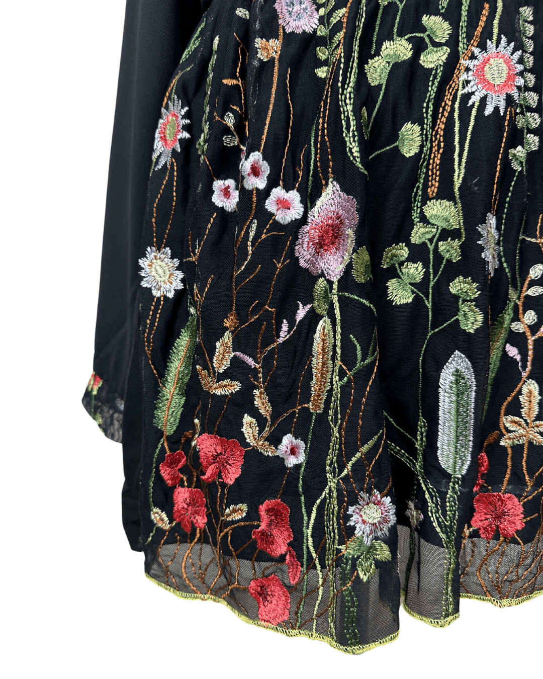 Piazza Italia Embroidered Mesh Overlay Dress - Funkify