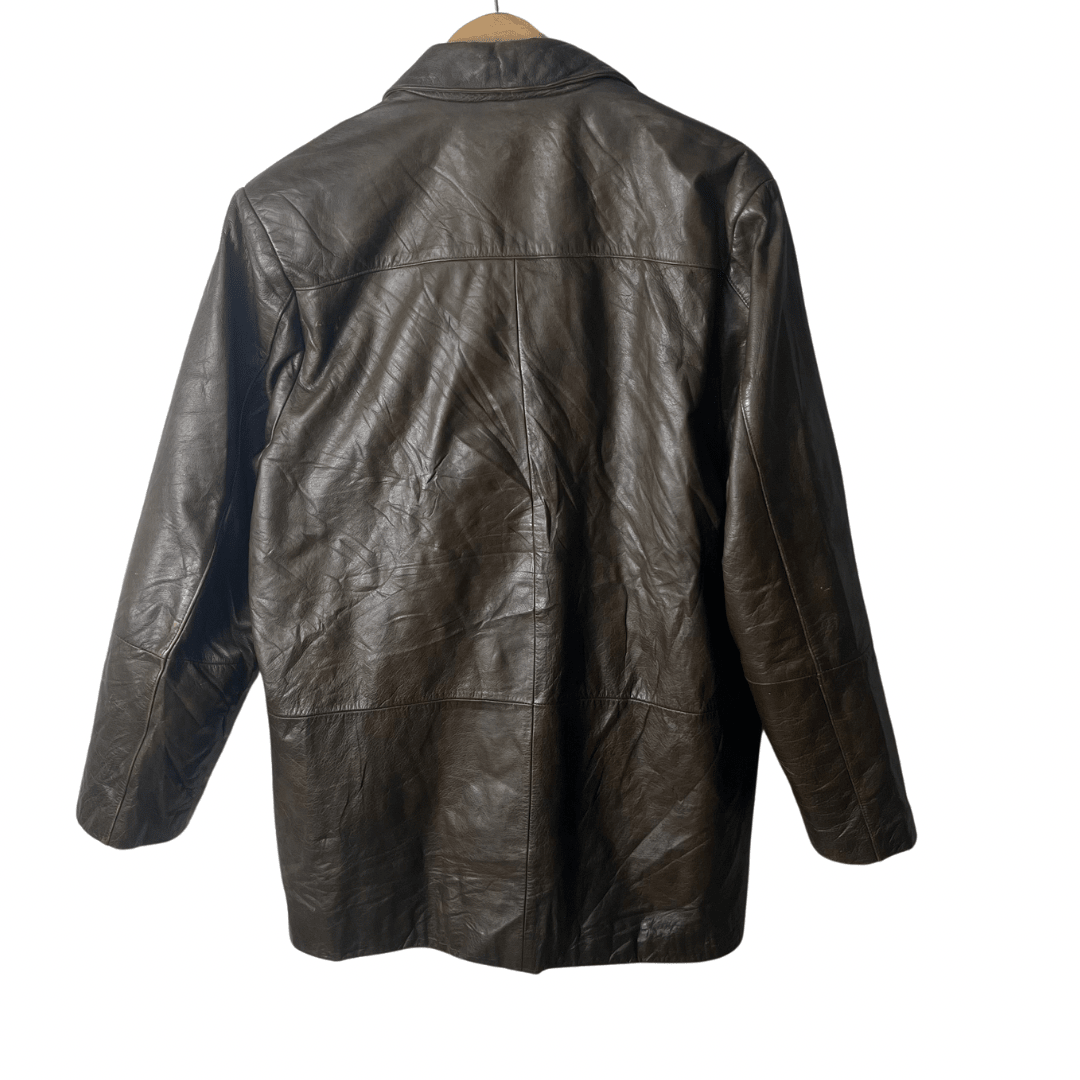 Pierre Cardin Genuine Leather Jacket Large - Funkify