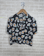 Pimkie Floral Polka Dot Cropped Women's Shirt - Funkify