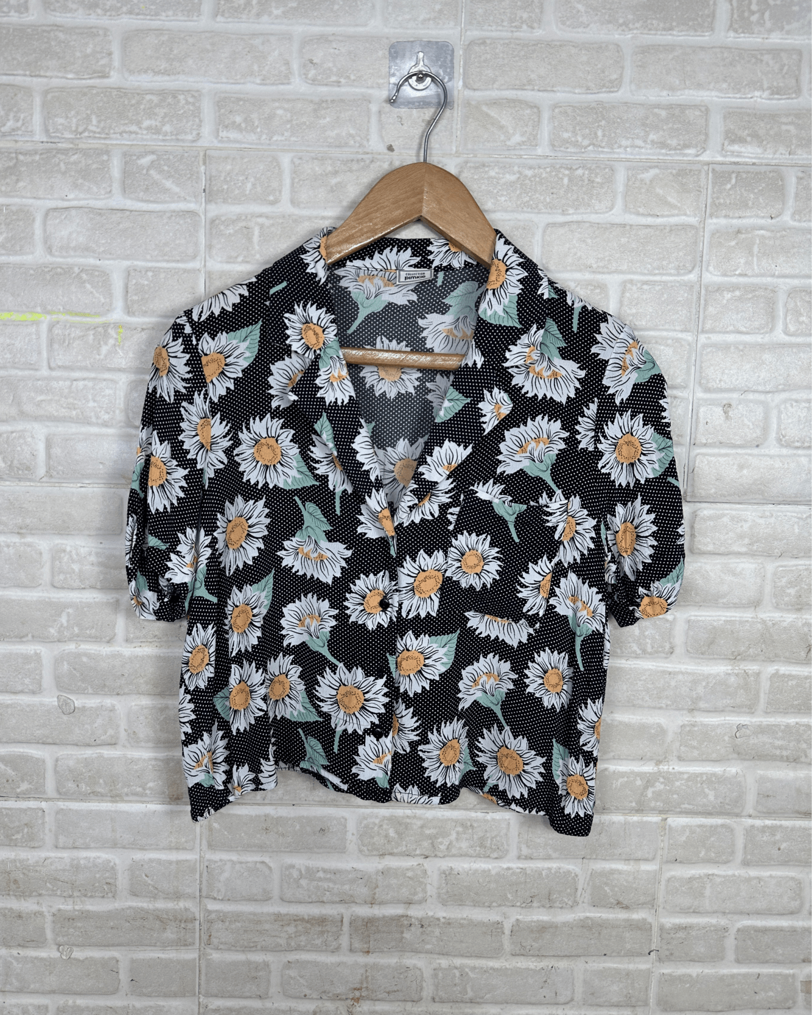 Pimkie Floral Polka Dot Cropped Women's Shirt - Funkify