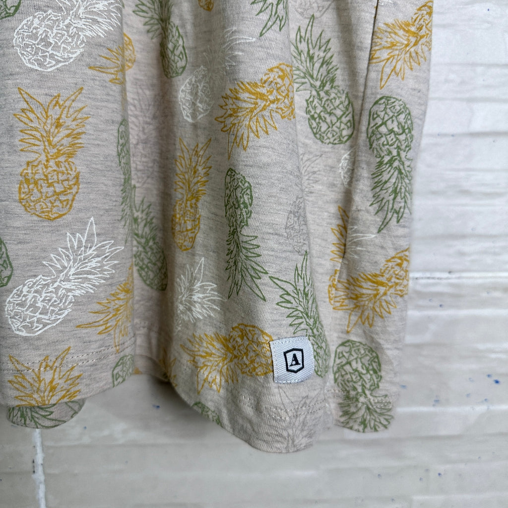 Pineapple Pattern Longline T-shirt - Funkify