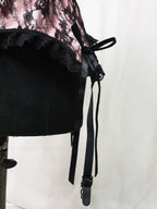 Pink and Black Lace Corset - Funkify