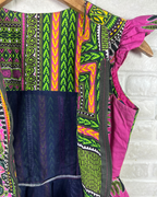 Pink Ankara Dashiki African Print Zip - Front Top - Funkify