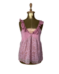 Pink Ruffle Lace Floral Cami Top Y2K Style - Funkify