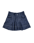P&J Pleated Denim Mini Skirt - Size EU 38 (Medium) - Funkify