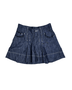 P&J Pleated Denim Mini Skirt - Size EU 38 (Medium) - Funkify