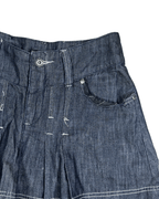 P&J Pleated Denim Mini Skirt - Size EU 38 (Medium) - Funkify