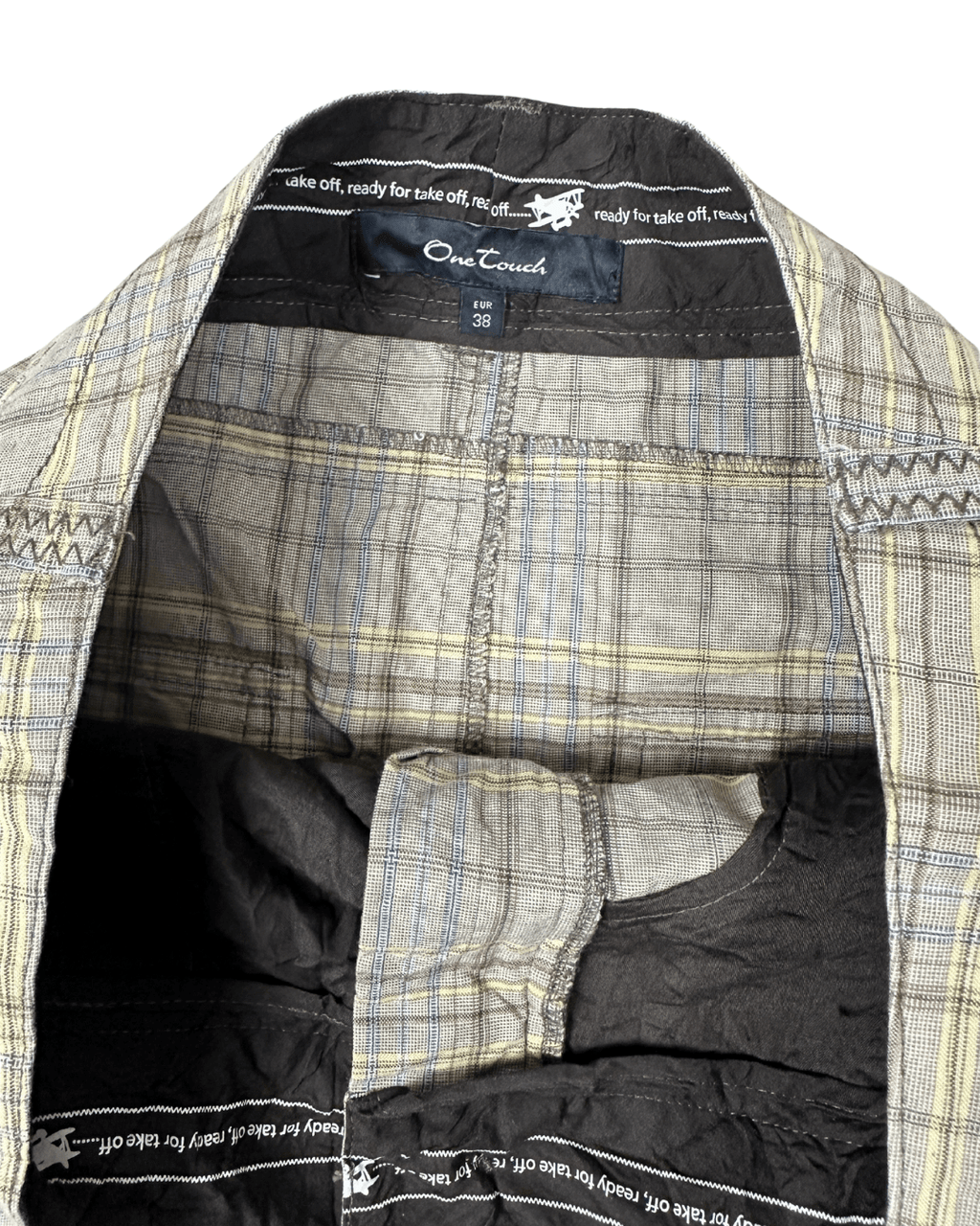Plaid A - Line Midi Skirt with Front Pockets and Back Pockets - Funkify