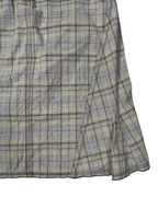Plaid A - Line Midi Skirt with Front Pockets and Back Pockets - Funkify