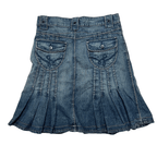 Pleated Denim Skirt - Funkify