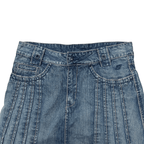 Pleated Denim Skirt - Funkify