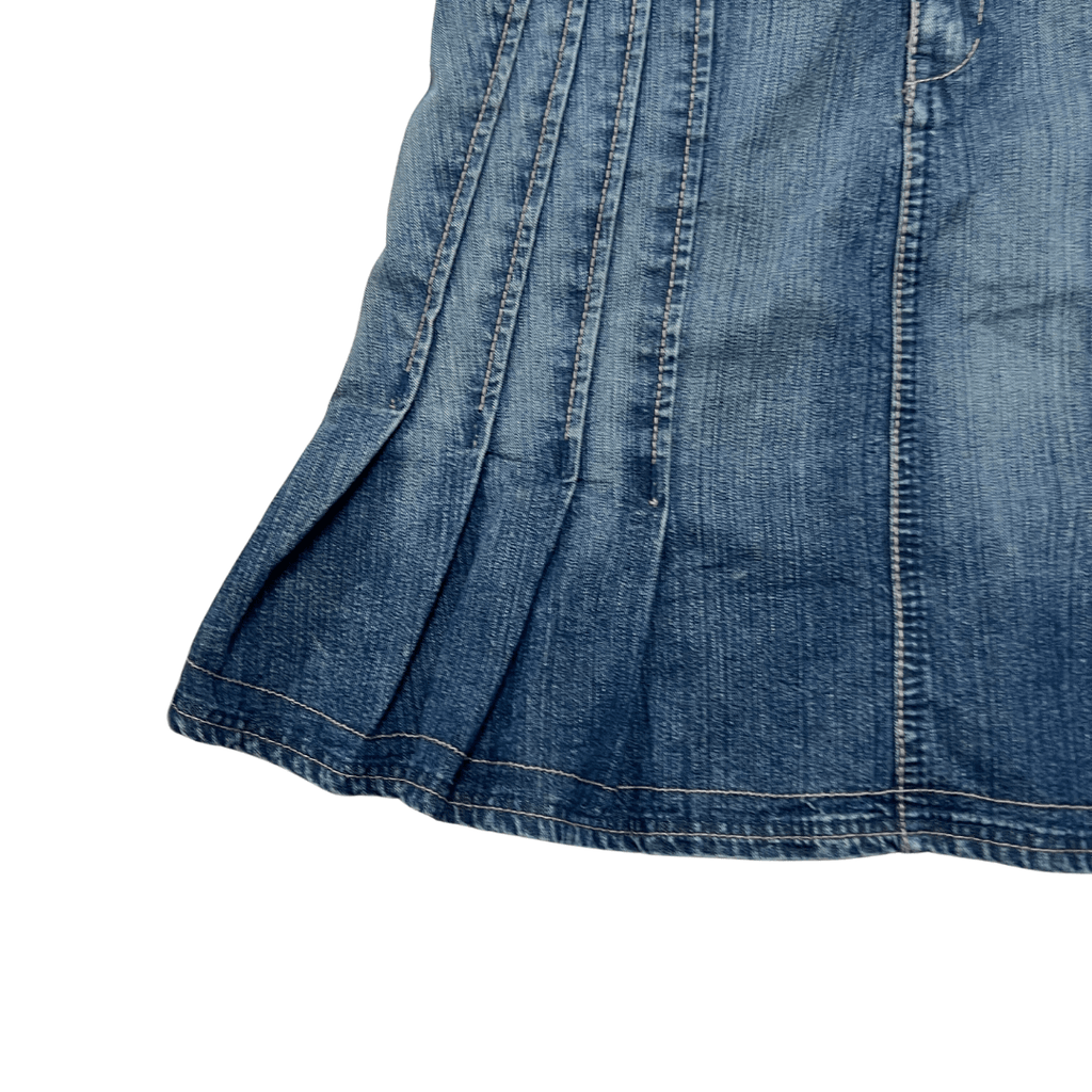 Pleated Denim Skirt - Funkify