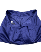 Pleated Satin Mini Skirt with Tulle Layers - Medium - Funkify