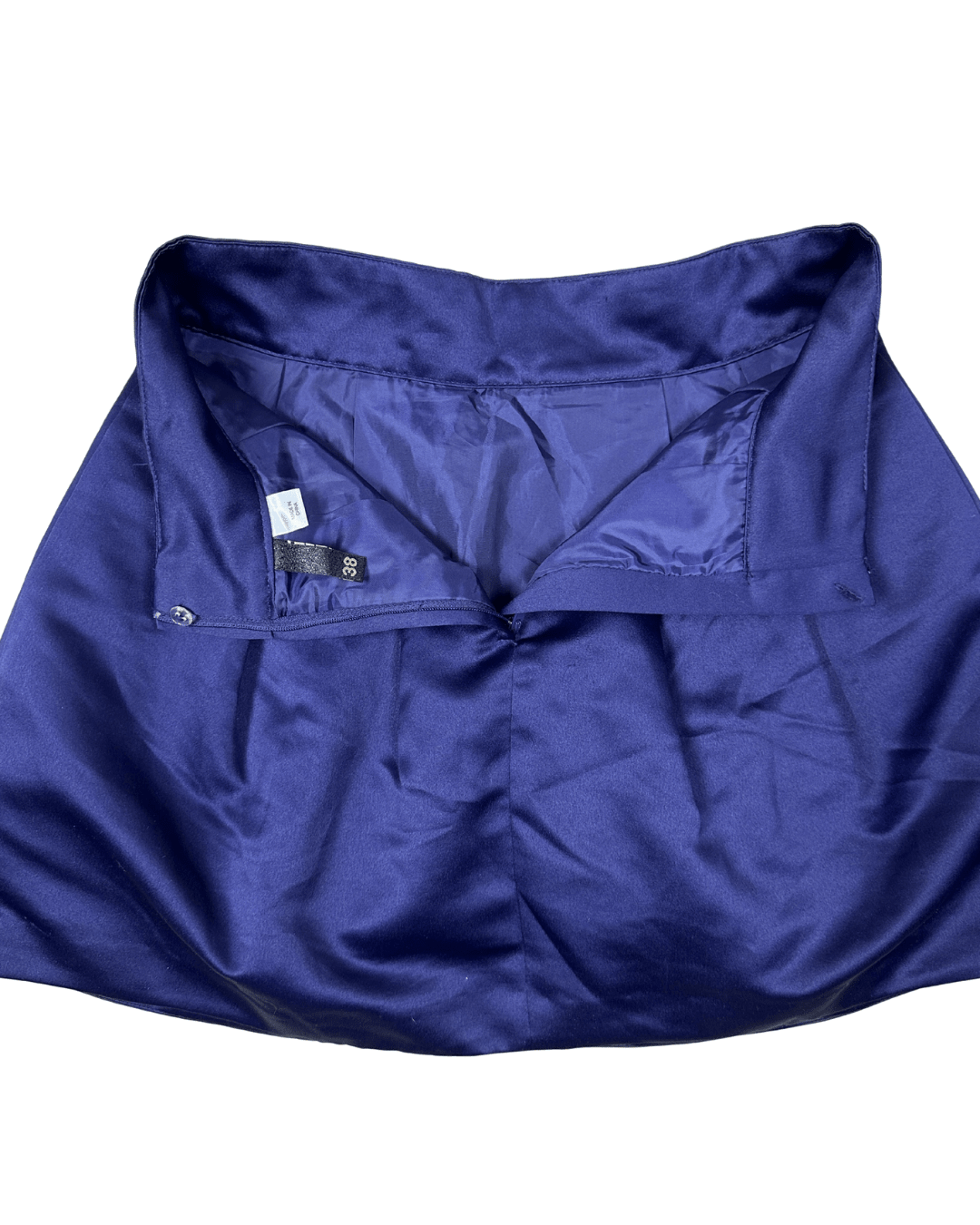 Pleated Satin Mini Skirt with Tulle Layers - Medium - Funkify