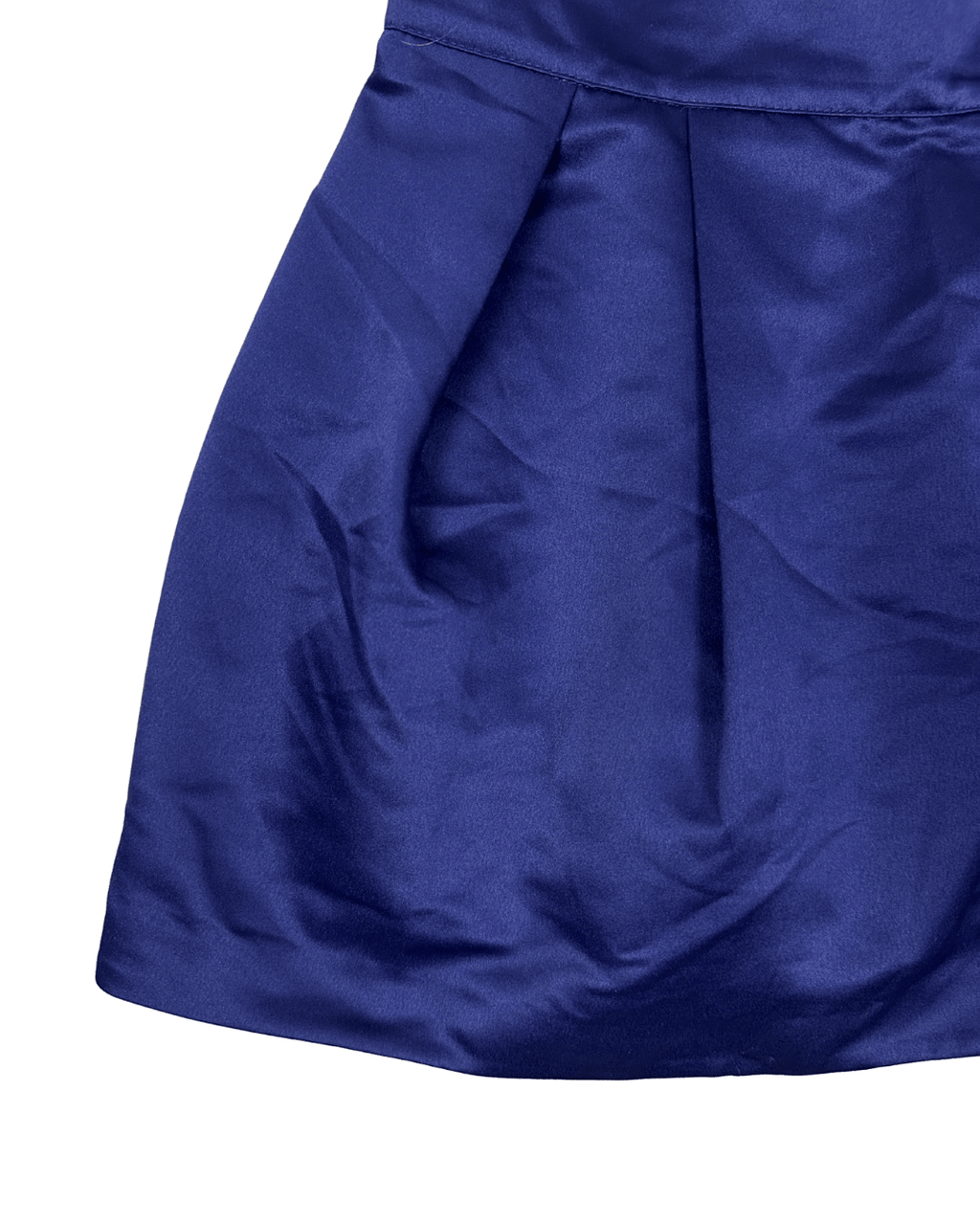 Pleated Satin Mini Skirt with Tulle Layers - Medium - Funkify