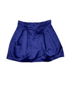 Pleated Satin Mini Skirt with Tulle Layers - Medium - Funkify