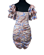 PLT Ruffle Sleeve Ruched Bodycon Dress - Funkify