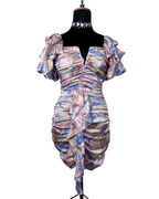 PLT Ruffle Sleeve Ruched Bodycon Dress - Funkify