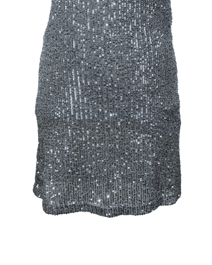 Primark Silver Sequin Slip Mini Dress - XS - Funkify