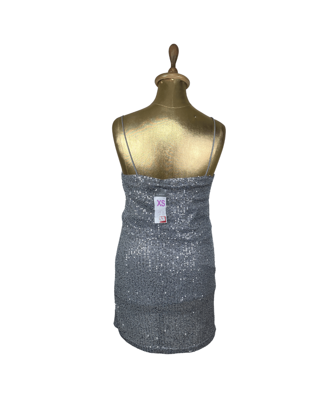 Primark Silver Sequin Slip Mini Dress