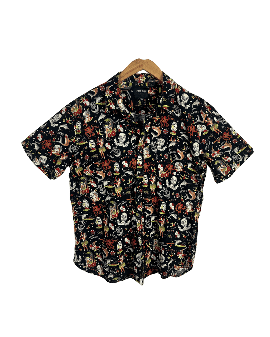 Prodigy Pirate Skull Pattern Shirt - Large - Funkify