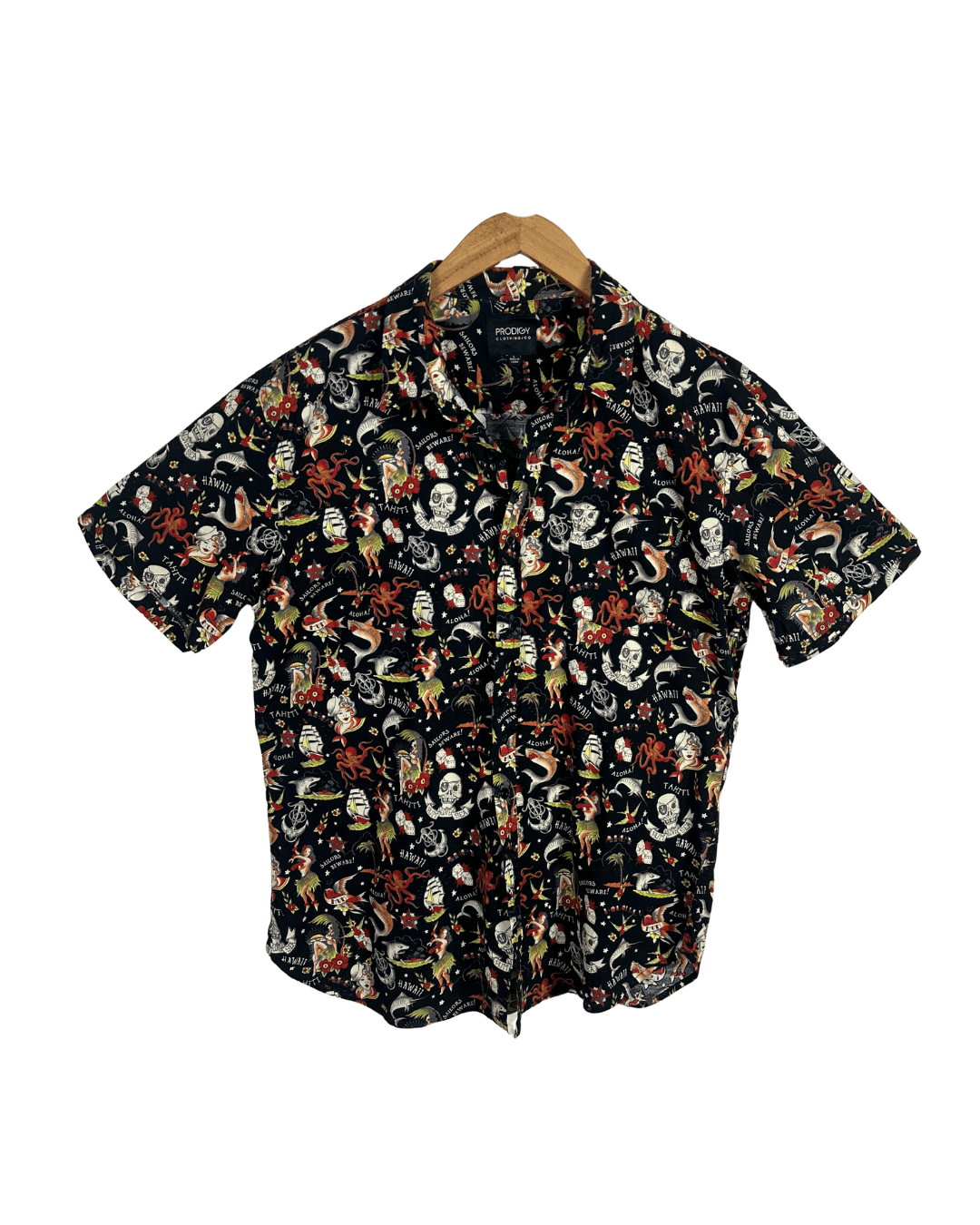 Prodigy Pirate Skull Pattern Shirt - Large - Funkify