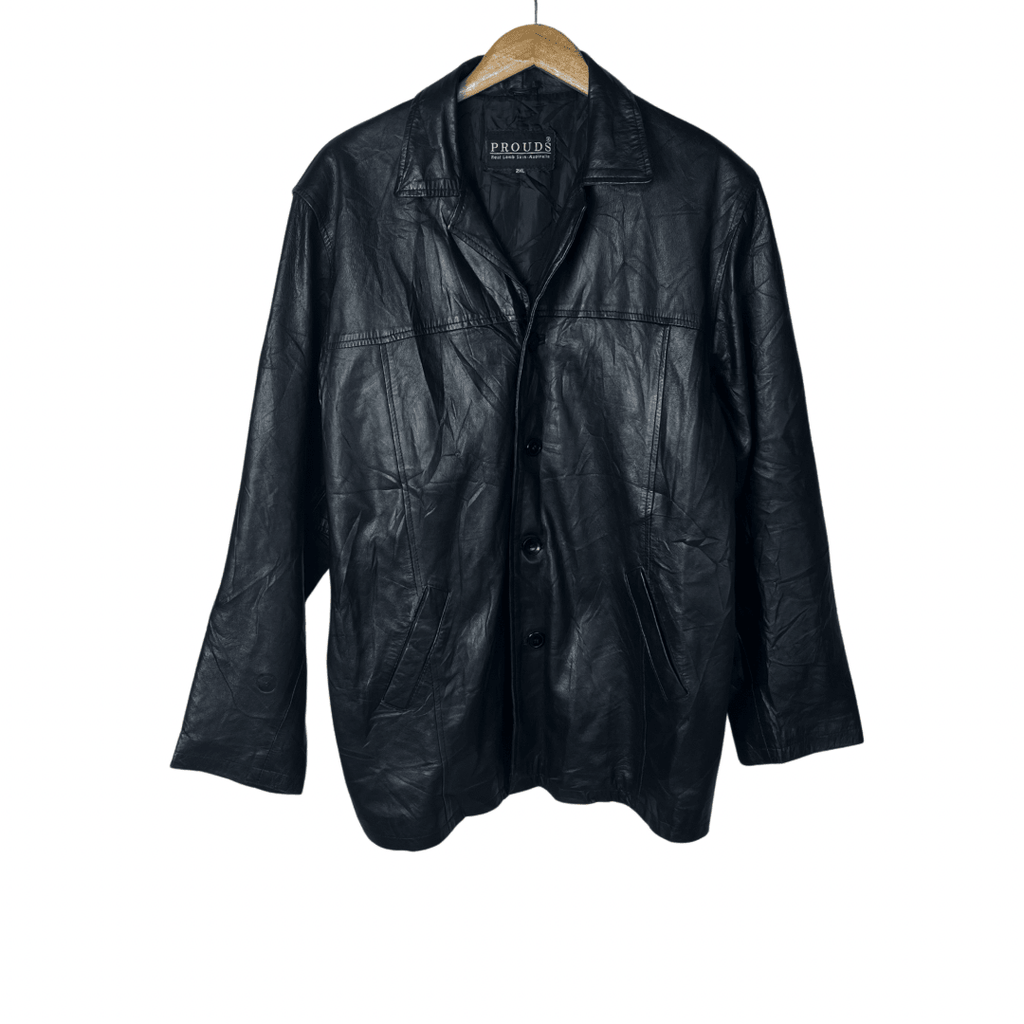 PROUDS Sheepskin Leather Jacket 2XL - Funkify