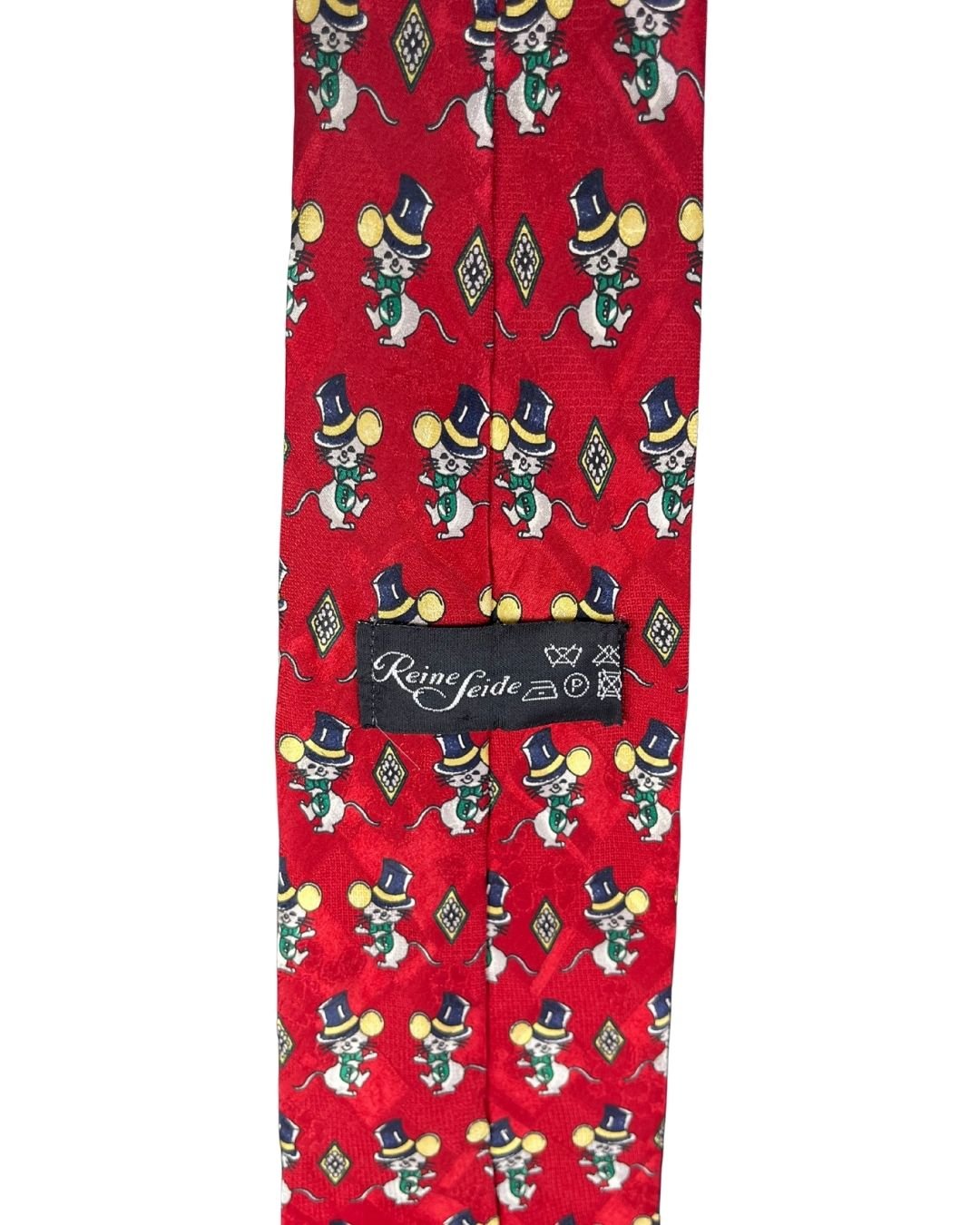 Pure Silk Mouse Pattern Necktie 9 cm - Funkify