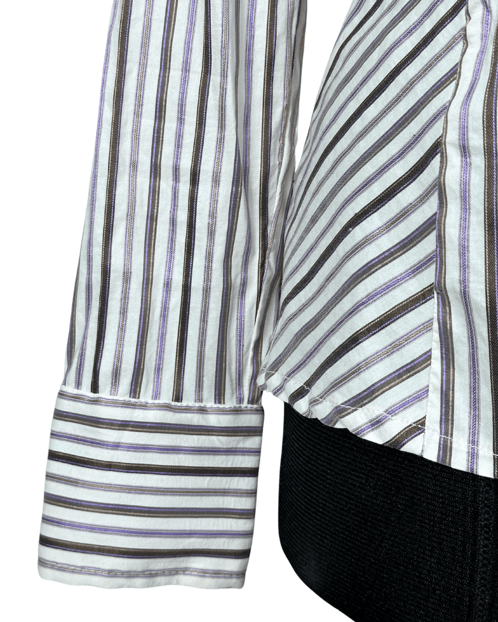 Purple Striped Fitted Women's Shirt - Funkify