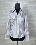 Purple Striped Fitted Women's Shirt - Funkify