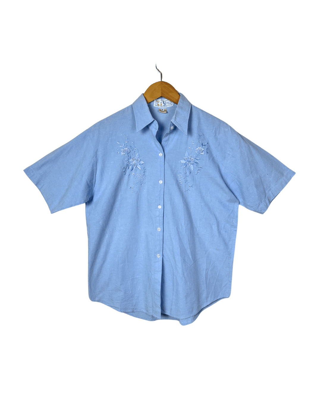 Quatre Vingt Jours Embroidered Shirt Large - Funkify