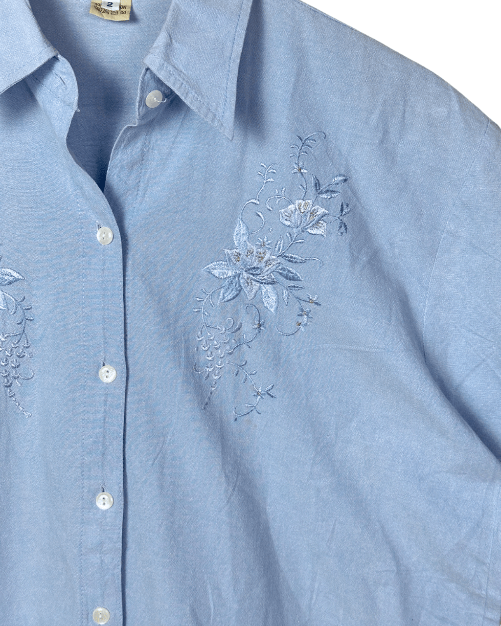 Quatre Vingt Jours Embroidered Shirt Large - Funkify